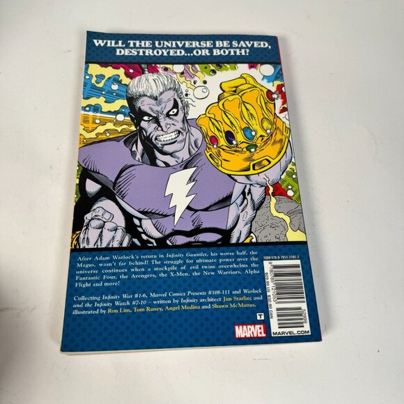 The Infinity War Jim Starlin 7th Printing 2018 Superheroes Marvel Comics PB Book - Picture 3 of 10